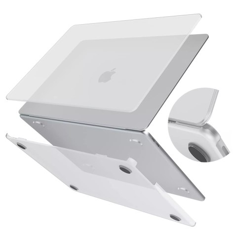 Etui do Apple Macbook Air 13 13.3" - 2018-2021 (M1 A2337/A2179/A1932) Alogy AirGuard™ Elastyczna obudowa Matowa Przezroczysta Bi