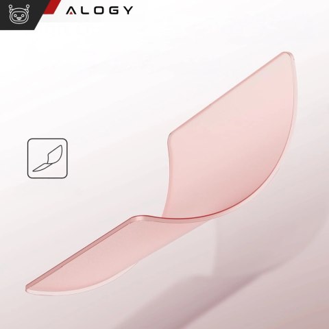 Etui do Apple Macbook Air 13.6 - M2/M3 2022/2023/2024/2025 Alogy AirGuard™ Elastyczna obudowa Matowa Przezroczysty Różowy