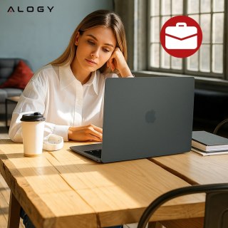 Etui do Apple Macbook Air 13.6 - M2/M3/M4 2022/2023/2024/2025 Alogy AirGuard™ Elastyczna obudowa Matowy Czarny