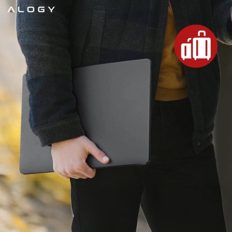 Etui do Apple Macbook Air 13.6 - M2/M3/M4 2022/2023/2024/2025 Alogy AirGuard™ Elastyczna obudowa Matowy Czarny