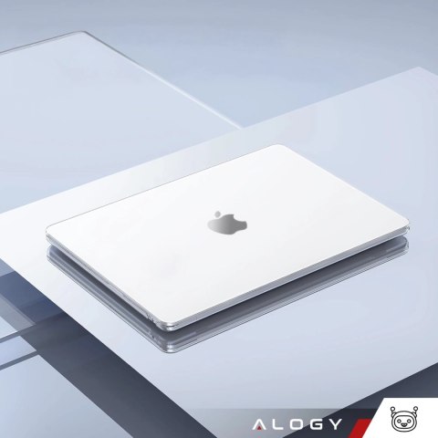 Etui ochronne do Apple Macbook Air 15 M2/M3/M4 2023/2024/2025 Alogy AirGuard™ Elastyczna obudowa Matowa Przezroczysta Biel