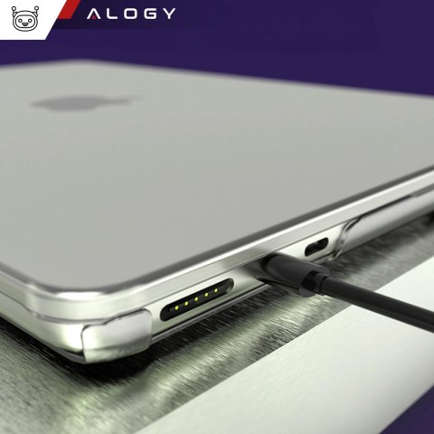 Etui ochronne do Apple Macbook Air 15 M2/M3/M4 2023/2024/2025 Alogy AirGuard™ Elastyczna obudowa Matowa Przezroczysta Biel