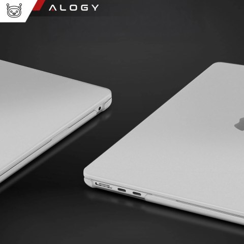 Etui ochronne do Apple Macbook Air 15 M2/M3/M4 2023/2024/2025 Alogy AirGuard™ Elastyczna obudowa Matowa Przezroczysta Biel