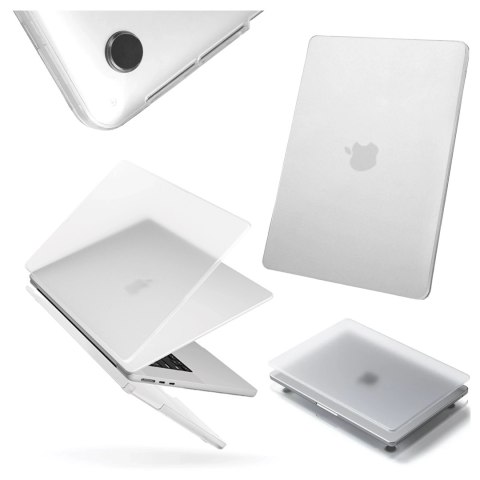 Etui ochronne do Apple Macbook Air 15 M2/M3/M4 2023/2024/2025 Alogy AirGuard™ Elastyczna obudowa Matowa Przezroczysta Biel