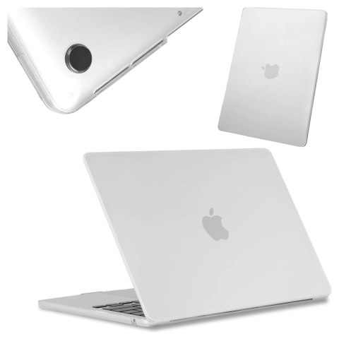 Etui ochronne do Apple Macbook Air 15 M2/M3/M4 2023/2024/2025 Alogy AirGuard™ Elastyczna obudowa Matowa Przezroczysta Biel