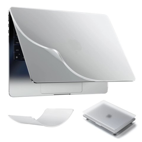 Etui ochronne do Apple Macbook Air 15 M2/M3/M4 2023/2024/2025 Alogy AirGuard™ Elastyczna obudowa Matowa Przezroczysta Biel