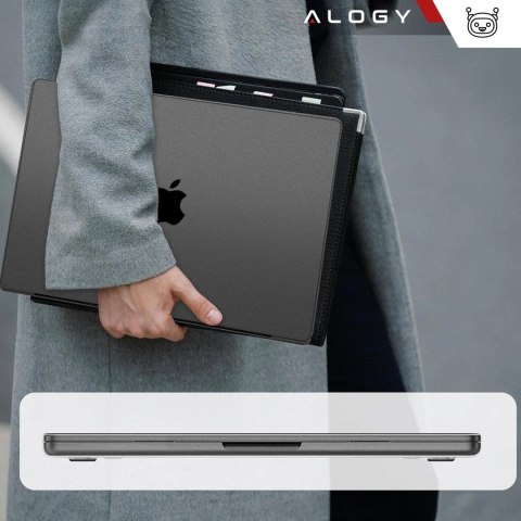 Etui ochronne do Apple Macbook Air 15 M2/M3/M4 2023/2024/2025 Alogy AirGuard™ Elastyczna obudowa Matowa Szarość