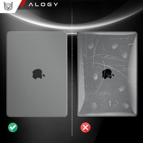 Etui ochronne do Apple Macbook Air 15 M2/M3/M4 2023/2024/2025 Alogy AirGuard™ Elastyczna obudowa Matowa Szarość
