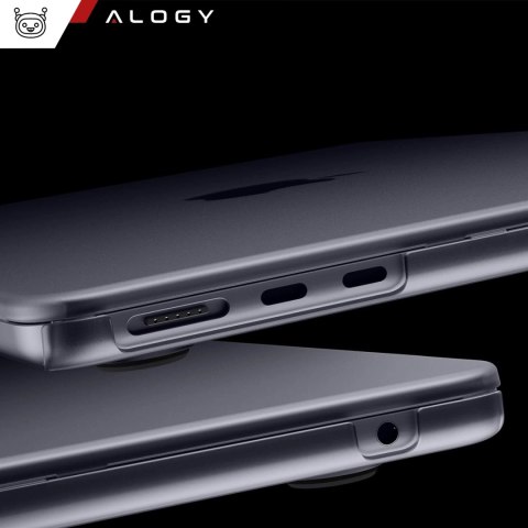 Etui ochronne do Apple Macbook Air 15 M2/M3/M4 2023/2024/2025 Alogy AirGuard™ Elastyczna obudowa Matowa Szarość