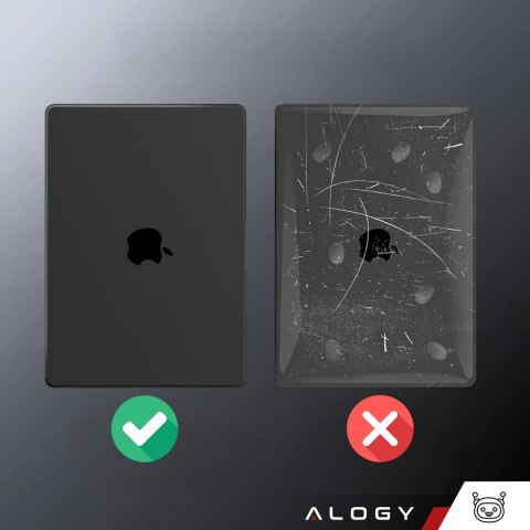 Etui ochronne do Apple Macbook Pro 14 - M1/M2/M3/M4 2021-2024 Alogy AirGuard™ Elastyczna obudowa bez odcisków palców Matowa Czer