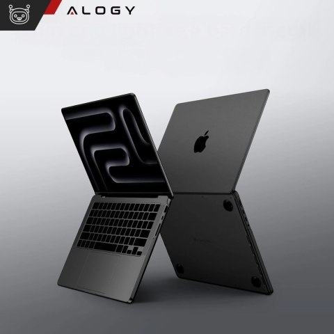 Etui ochronne do Apple Macbook Pro 14 - M1/M2/M3/M4 2021-2024 Alogy AirGuard™ Elastyczna obudowa bez odcisków palców Matowa Czer