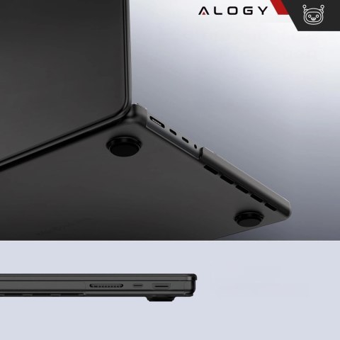 Etui ochronne do Apple Macbook Pro 14 - M1/M2/M3/M4 2021-2024 Alogy AirGuard™ Elastyczna obudowa bez odcisków palców Matowa Czer
