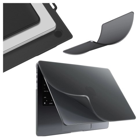 Etui ochronne do Apple Macbook Pro 14 - M1/M2/M3/M4 2021-2024 Alogy AirGuard™ Elastyczna obudowa bez odcisków palców Matowa Czer