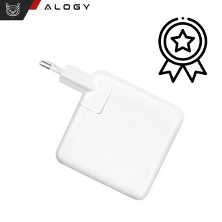 Ładowarka Zasilacz do Apple MacBook Alogy Universal Charger Kabel 2m USB-C do USB-C Szybkie ładowanie PowerDelivery PD 61W Biały