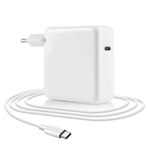 Ładowarka Zasilacz do Apple MacBook Alogy Universal Charger Kabel 2m USB-C do USB-C Szybkie ładowanie PowerDelivery PD 61W Biały