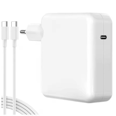 Ładowarka Zasilacz do Apple MacBook Alogy Universal Charger Kabel 2m USB-C do USB-C Szybkie ładowanie PowerDelivery PD 61W Biały