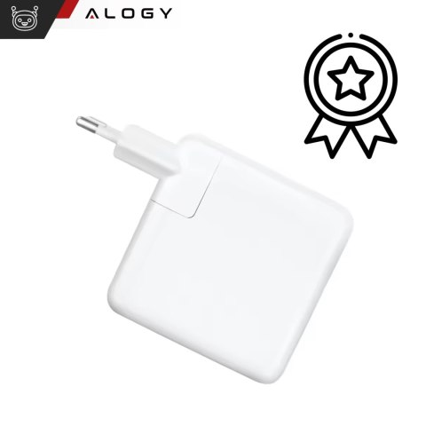 Ładowarka Zasilacz do Apple MacBook Alogy Universal Charger Kabel 2m USB-C do USB-C Szybkie ładowanie PowerDelivery PD 87W Biały