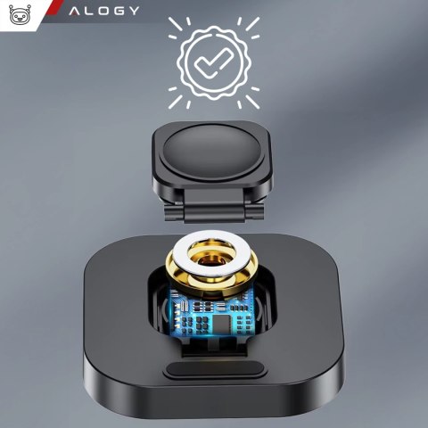Mini ładowarka indukcyjna do ładowania Apple Watch USB Alogy Mini Stand Charger Czarna