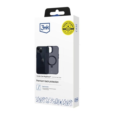 Etui na Apple iPhone 13 / iPhone 14 - 3mk Smoke Case Mag&Stand Czarne