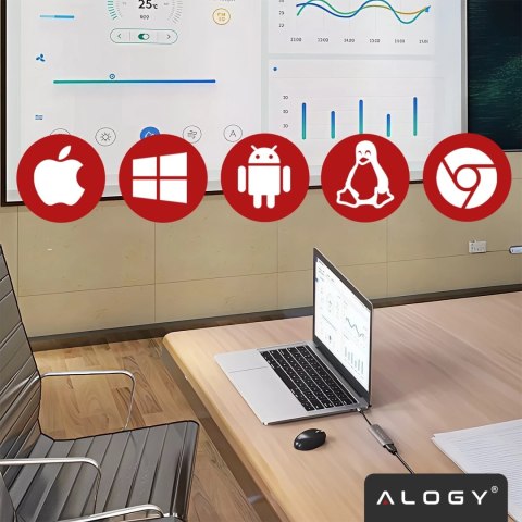 Hub 5w1 USB-C do USB-C PD100W, USB-C, USB.A 2.0, USB.A 3.0, HDMI 4K 30Hz / 1080p 60Hz - Alogy MultiHub™ Do Notebooka Laptopa
