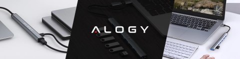 Hub 7w1 USB-C z USB 3.0 do 7x USB-A (1x3.0 + 6x2.0) - Alogy MultiHub™ Do Notebooka Laptopa