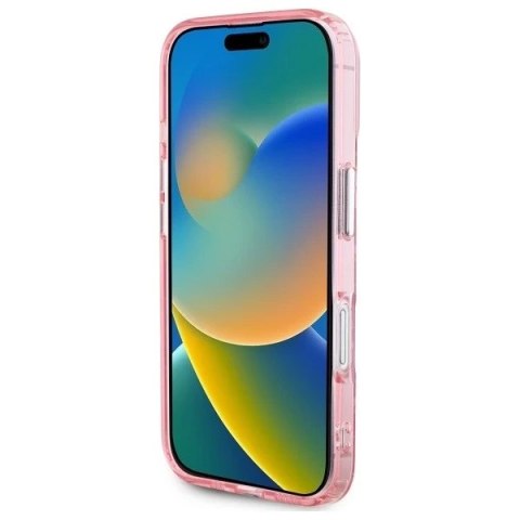 Etui Karl Lagerfeld do iPhone 16 6.1" Różówy MagSafe IML Monogram Karl&Choupette Head