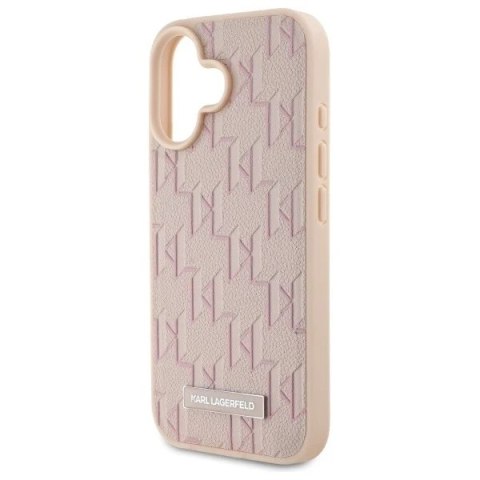 Etui Karl Lagerfeld do iPhone 16 6.1" Różowy Magsafe Hardcase Hot Stamp
