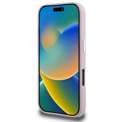 Etui Karl Lagerfeld do iPhone 16 Pro 6.3" Różowy MagSafe Hardcase FW Metal Plate