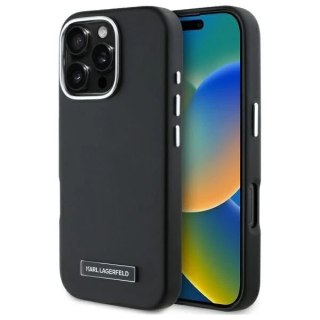 Etui Karl Lagerfeld do iPhone 16 Pro Max 6.9" Czarny MagSafe Hardcase FW Metal Plate