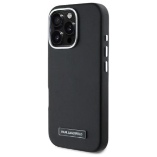 Etui Karl Lagerfeld do iPhone 16 Pro Max 6.9" Czarny MagSafe Hardcase FW Metal Plate