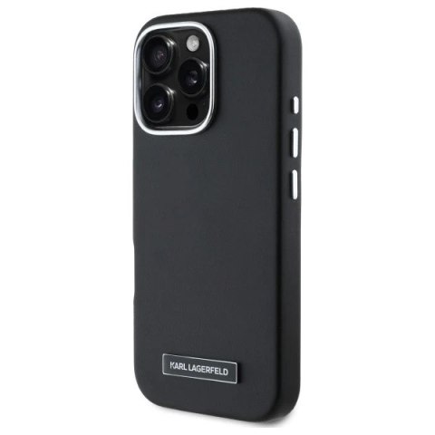 Etui Karl Lagerfeld do iPhone 16 Pro Max 6.9" Czarny MagSafe Hardcase FW Metal Plate