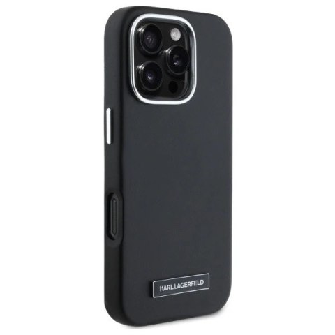 Etui Karl Lagerfeld do iPhone 16 Pro Max 6.9" Czarny MagSafe Hardcase FW Metal Plate