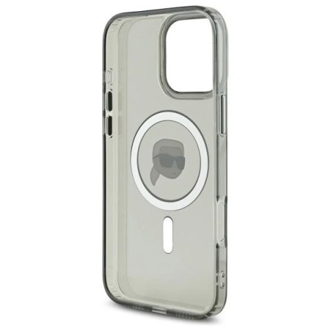 Etui Karl Lagerfeld do iPhone 16 Pro Max 6.9" MagSafe Czarny Hardcase IML Metal Karl Head