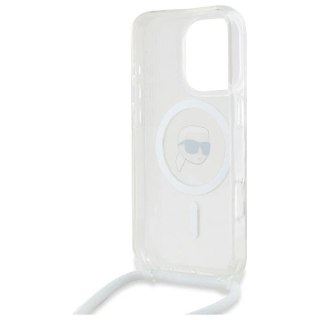 Etui Karl Lagerfeld do iPhone 16 Pro Max 6.9" Magsafe Hardcase Transparent Crossbody IML Karl Head
