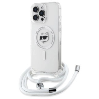 Etui Karl Lagerfeld do iPhone 16 Pro Max 6.9" Magsafe Hardcase Transparent IML Choupette Head & Cord