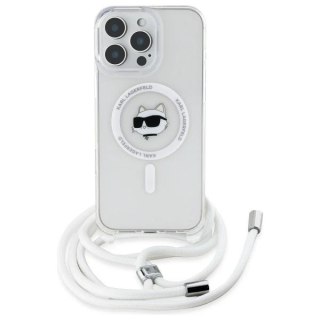 Etui Karl Lagerfeld do iPhone 16 Pro Max 6.9" Magsafe Hardcase Transparent IML Choupette Head & Cord