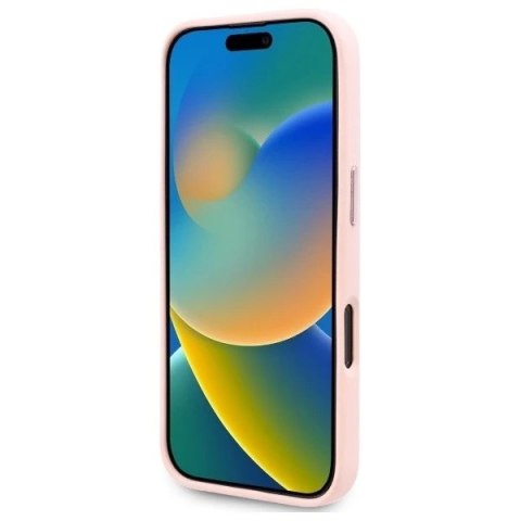 Etui Karl Lagerfeld do iPhone 16 Pro Max 6.9" Różowy MagSafe Hardcase Silicone Shadow Metal Initial