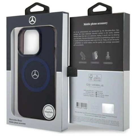 Etui Mercedes do iPhone 16 Pro Max 6.9" Czarny Hardcase MB Double Layer BiColor MagSafe