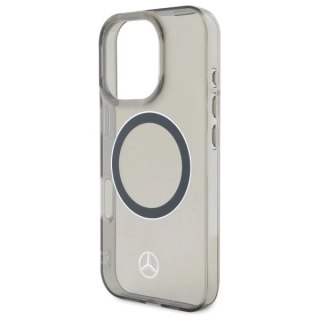 Etui Mercedes do iPhone 16 Pro Max 6.9" Czarny Hardcase Silver Ring MagSafe