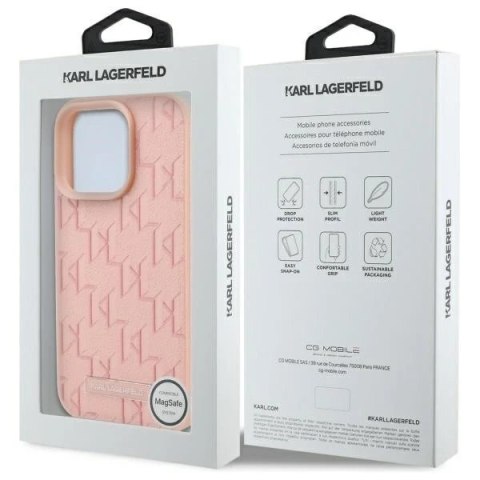 Karl Lagerfeld do iPhone 16 Pro Max 6.9" Magsafe Różowy Hardcase Hot Stamp