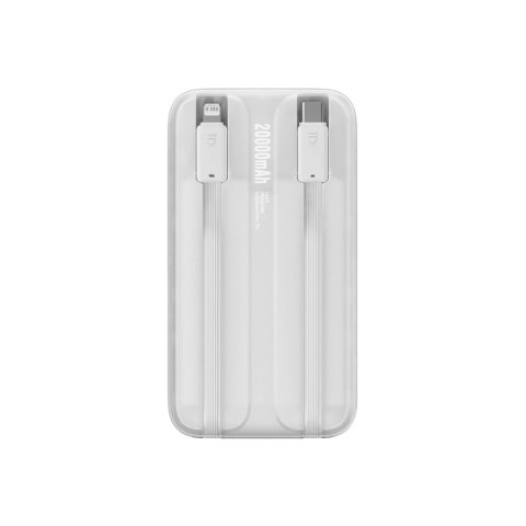 Powerbank Baseus Comet Series z wyświetlaczem 20000mAh 22.5W - biały + kabel USB-A / USB-C