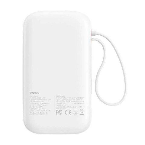 Powerbank Baseus QPow 2 20000mAh 30W 2xUSB-C (biały)