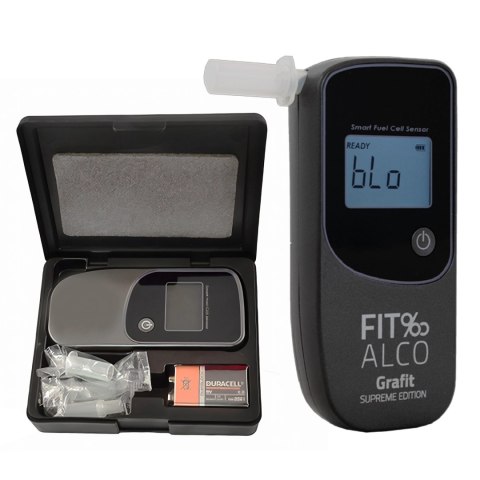 Alkomat FITalco Grafit FE tester trzeźwości z czujnikiem elektrochemicznym elektrochemiczny Szary