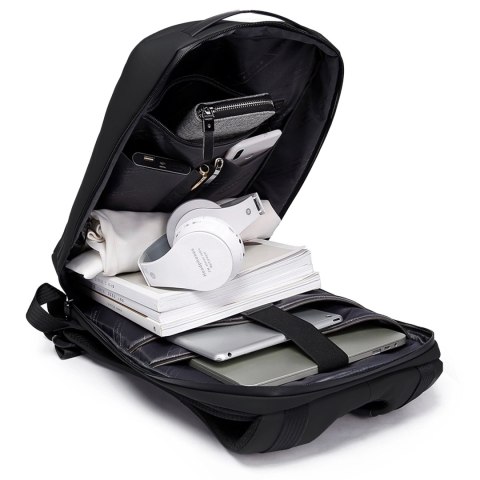 Plecak Antykradzieżowy wodoodporny Bange na laptopa 15.6" miejski podróżny 46x30x15 cm do pracy samolotu męski damski z gniazdem