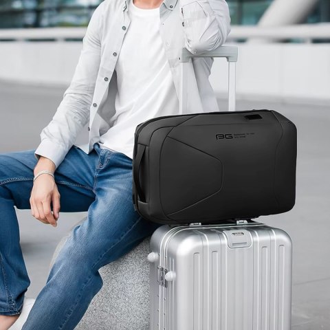 Plecak Antykradzieżowy wodoodporny Bange na laptopa 15.6" miejski podróżny 46x30x15 cm do pracy samolotu męski damski z gniazdem