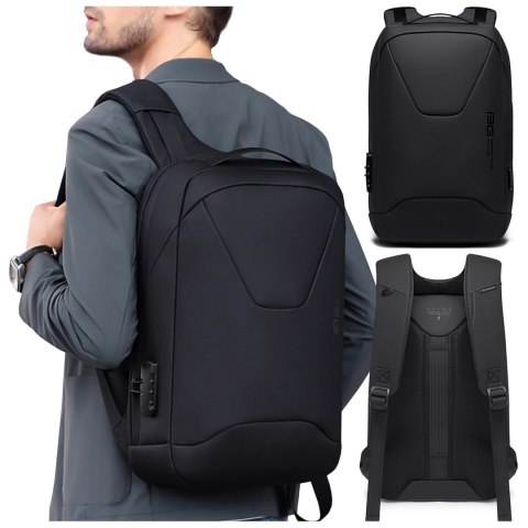 Plecak Antykradzieżowy wodoodporny Bange na laptopa 15.6" miejski podróżny 46x30x15 cm do pracy samolotu męski damski z gniazdem