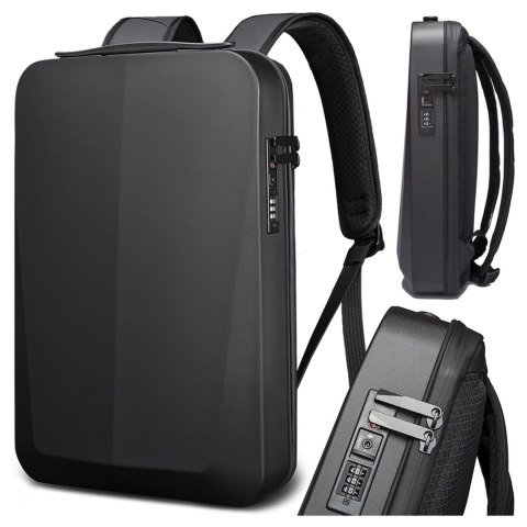 Plecak Antykradzieżowy wodoodporny Bange na laptopa 15.6" miejski podróżny 46x31x8 cm do pracy samolotu męski damski z gniazdem 