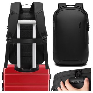 Plecak Antykradzieżowy wodoodporny Bange na laptopa 15.6" miejski podróżny 48x30x16 cm do pracy samolotu męski damski z gniazdem