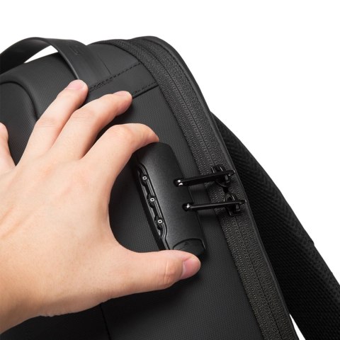 Plecak Antykradzieżowy wodoodporny Bange na laptopa 15.6" miejski podróżny 48x30x16 cm do pracy samolotu męski damski z gniazdem