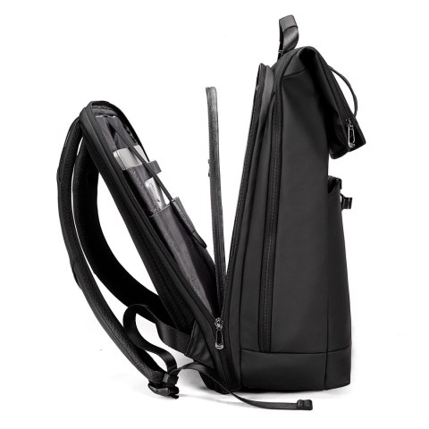 Plecak wodoodporny Bange na laptopa 15.6" miejski podróżny 43x30x18 cm do pracy samolotu męski damski Czarny